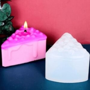 Cake Slice Candle Silicone Mould (5x8cm) | DIY Dessert Candles, Soap Making & Unique Crafts