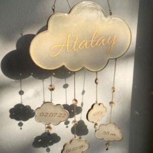 Cloud Windchime Silicone Mould Set - 5 Pcs (1 Big: 10"x6", 4 Small: 4"x2.25") | 20mm Depth | Resin Art & Home Decor