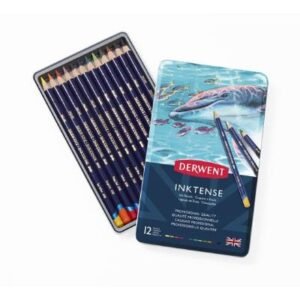 Derwent Inktense Pencils - 12 & 24 Shades Tin Box | Vibrant Ink-Like Permanence