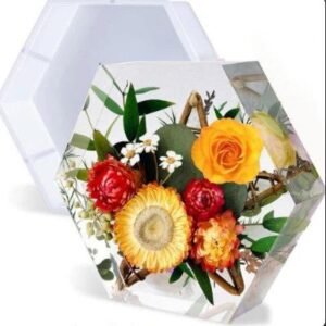 Deep Cast Hexagon Silicone Mould - 8 Inch (50mm Depth) | Resin Art & Modern Embeds