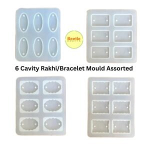 Rakhi / Bracelet Silicone Mould – 6 Cavity | Assorted Shapes