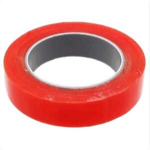Double-Sided Tacky Polymer Tape - 12mm x 5mtr | Strong, Heat & Weather Resistant Adhesive for Crafts, Mounting & DIY (Red)