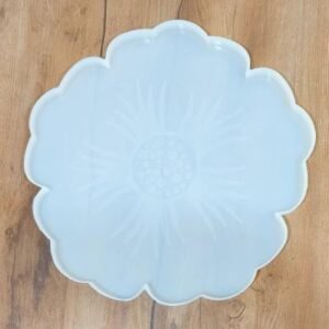 Large 13-Inch Flower Petal Tray Resin Mould (1.2cm Depth) - DIY Serving Platter Silicone
