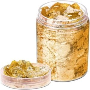 Metallic Foil Flakes - 10g Big Bottle (Golden & Silver) | For Resin Art, Crafts & Decor