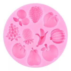Mini Fruit Silicone Mould - 10 Cavity | Resin Charms, Clay Miniatures & Craft Embellishments