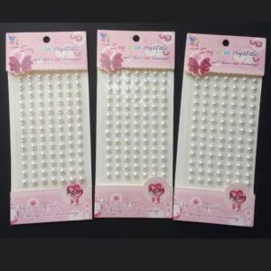 Self-Adhesive White Pearl Stone Stickers for Craft (Pack of 1 / Bulk Packs Available)