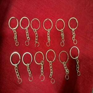 High-Shine Bright Golden Split Keyrings - Polished Metal Rings for Crafts & Keys (Pack of 12)