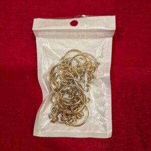 Vintage Antique Gold Split Keyrings - Rustic Matte Finish for Crafts & Leatherwork (Pack of 15)