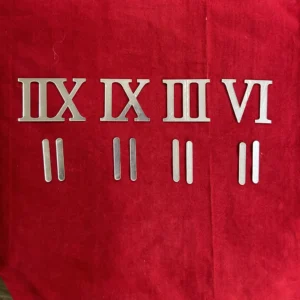 Clock Numerals & Sticks - 1.5 Inch (Set of 12) - Black / Silver / Golden