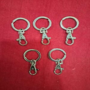 Lobster Keyring Hooks 5pc- Silver