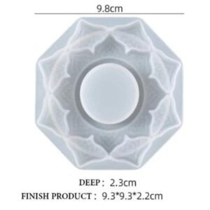 Lotus Flower T-Light Candle Holder Silicone Mould (9.8cm Diameter) - Resin & Cement Art