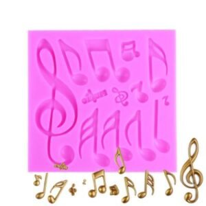 Musical Notes Silicone Mould - 4.5 x 4.6 Inch