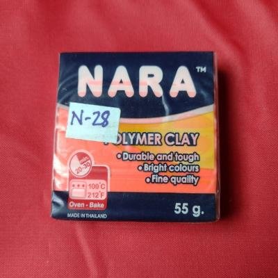 NARA POLYMER CLAY NEON RED 55GM