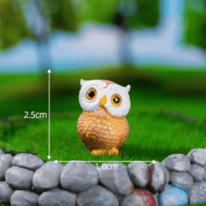 Miniature Owl Figurine (2.5x1.8 cm)