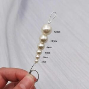 Classic Pearl Beads Pack - 100gm (12mm) | Imitation Pearls for Jewellery Making, Embroidery & Craft Embellishments