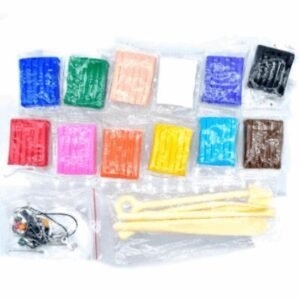 Premium Polymer Clay Kit - 12 Vibrant Colours (250g) with Sculpting Tools & Accessories | Oven Bake Modelling Clay for Artists & Crafters