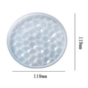 Round Mosaic Texture Coaster Silicone Mould - 4.6 Inch (Approx. 8-10mm Depth) | Resin Art & Textured Decor