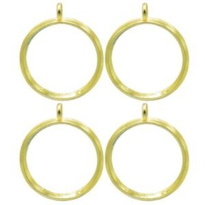 Round Shape Brass Bezels - Pack of 4 (Gold Finish) | Available in 1.9cm & 2.2cm