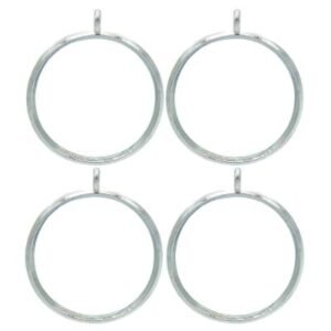 Round Shape Brass Bezels - Pack of 4 (Silver Finish) | Available in 1.9cm & 2.2cm