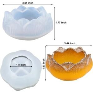 Closed Lotus Shape T-Light Silicone Mould - 3.54 x 1.77 Inch