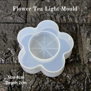Flower Shape T-Light Silicone Mould 8cm