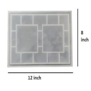 Tray & Coaster (2-in-1) Silicone Combo Mould - 8"x12" Tray & 4"x4" Coasters (10mm Depth)