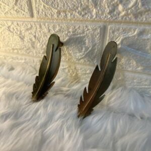 Feather Tray Handle – Antique Gold | 6 Inch | Elegant Vintage Hardware for Resin & Wooden Trays
