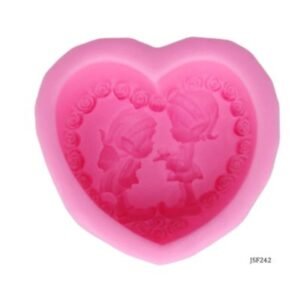 Heart Couple Frame Silicone Mould - 9x8x4 cm