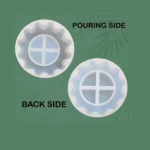 Round Gear T-light Holder Mould - 7.1 x 3.8 x 3.8cm