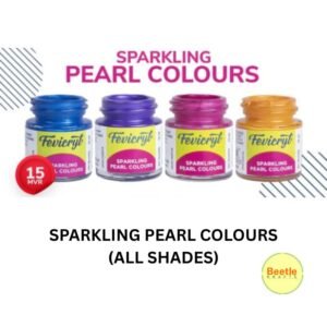 Fevicryl Sparkling Pearl Colour 10 ml - All Colours | Acrylic Paint for Fabric, Wood, Paper, Crafts & Home Decor