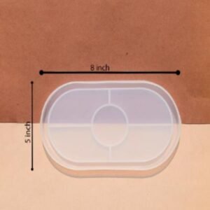 Oval Trinklet Tray Mould - 8x5 Inch Silicone Mould (10mm Depth) | Ideal for Resin Art, Concrete Casting & DIY Decorative Trays
