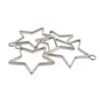Star Shape Open Bezels - Pack of 4 (30mm, 3mm Thick) | Silver Frames for Resin Jewellery & Charms