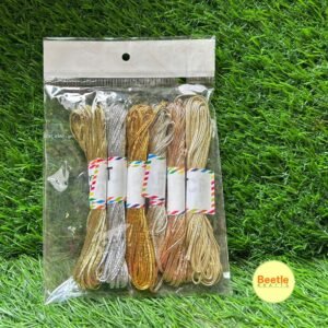 Metallic Rakhi Threads (Pack of 6, 10 Yards Each) - Craft Your Own Festive Rakhis