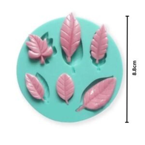 6 Cavity Silicone Leaf Fondant Mould (8.8x1cm) | DIY Cake Decorating, Chocolate & Sugarcraft Tool