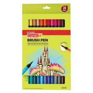 Camlin Kokuyo Brush Pens - 24 Vibrant Shades | Flexible Brush Tip for Calligraphy, Art & Illustration