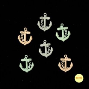 Pastel Anchor Charms - Pack of 6 (3x2cm) | Resin Art, Jewellery Making & Nautical Crafts