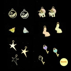 Assorted Small Charms - Pack of 2 or 3 (1-2cm) | Choose Your Shape: Star, Heart, Rabbit, Swan, Magnetic Heart, Unicorn