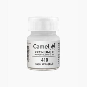 Camel Premium Poster Colour - Super White (410) SR3 | High Opacity, Matte Finish Art Paint