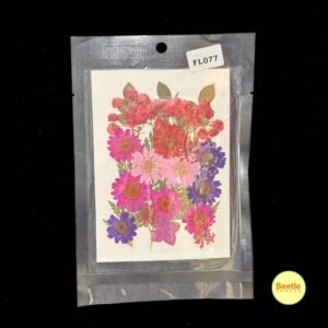 Pressed Flowers Mix (25-in-1) - Red, Magenta, Pink & Violet Tones | Natural Dried Flowers for Resin Art, Jewellery & Crafts