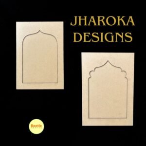 Jharoka MDF Cutouts - 2 Part Set (9x12 Inch, 4mm Thickness) | Indian Archway Art & Decor