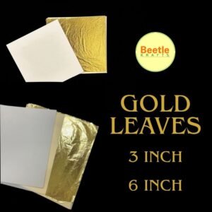 Gold Gliding Foil Sheets - 25 Pack (Choose 3 Inch or 6 Inch) | Resin Art, Gilding & Decorative Crafts