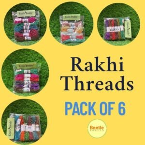 Colourful Rakhi Threads (Pack of 6, 10 Yards Each) - Craft Your Own Festive Rakhis