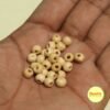 Natural Wooden Beads (6mm) - 15gm Pack | DIY Jewellery, Macrame, Crafts & Decor