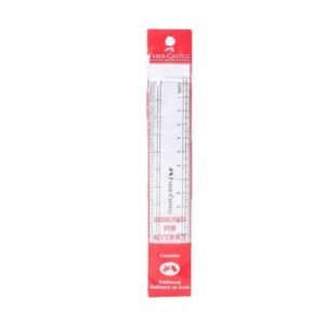 Faber-Castell Regular Scale - 15 CM | Durable & Transparent Ruler for Students & Office