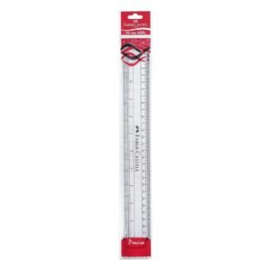 Faber-Castell Regular Scale - 30 CM | Durable & Transparent Ruler for Students, Artists & Office