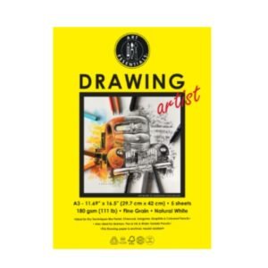Artist 180 GSM A3 & A4 Paper Fine Grain Natural White