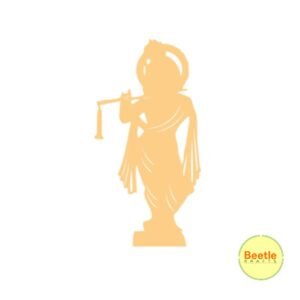 Acrylic Lord Krishna Standing Cutout - 4 Inch | Divine Home Decor, Pooja Room & Festive Craft Embellishment