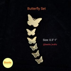 Golden Acrylic Butterfly Cutouts (Set of 6) - 0.3-1 Inch | DIY Crafts, Resin Art & Home Decor