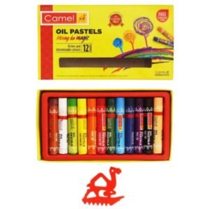 Camel Oil Pastels - 12 Shades Set with Scraper | Rich, Smooth & Non-Toxic Colors