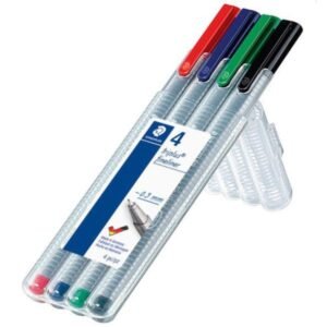 Staedtler Triplus Fineliner Pens - 0.3mm, Assorted Brilliant Colors (Pack of 4)